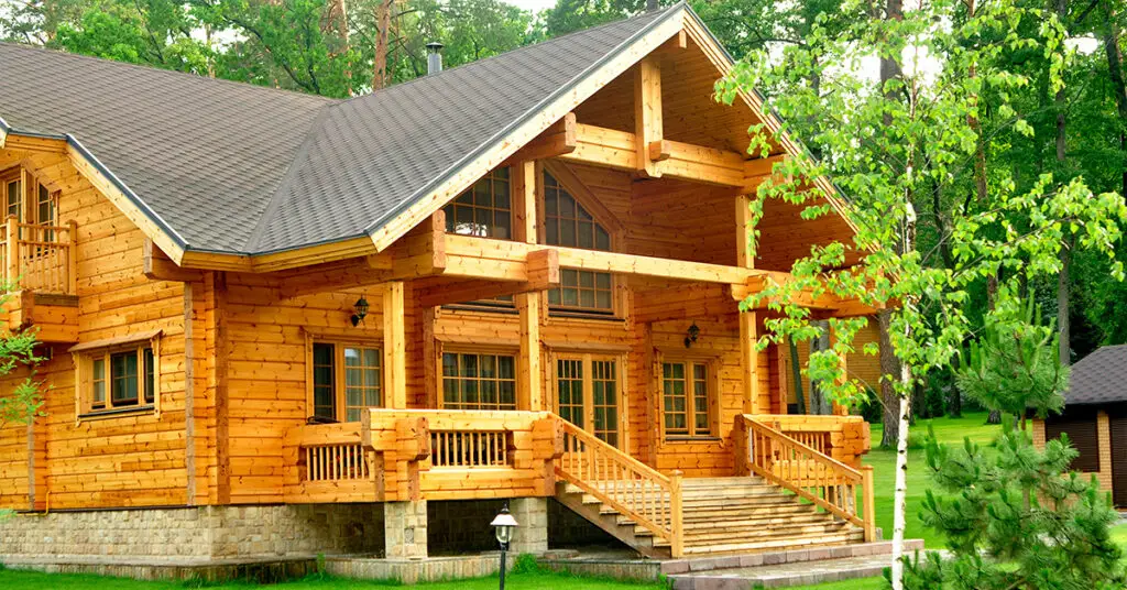 Classic American wooden house