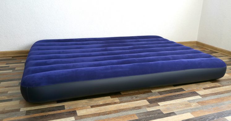 Inflated air mattress for sleeping
