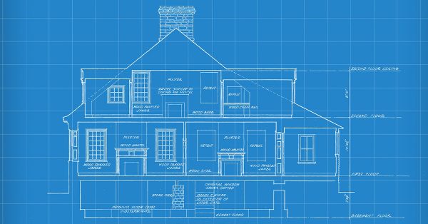 House blueprint with dimensions for each floor